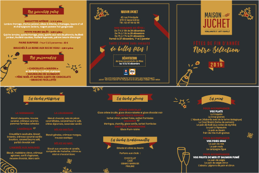 Menu des fêtes Maison Juchet