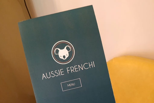 Nouveau menu d'Aussie Frenchi