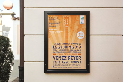 Affiche de la fête de la musique organisée par l'UCAS