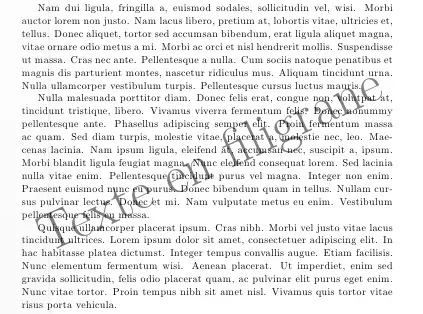 Texte en filigrane